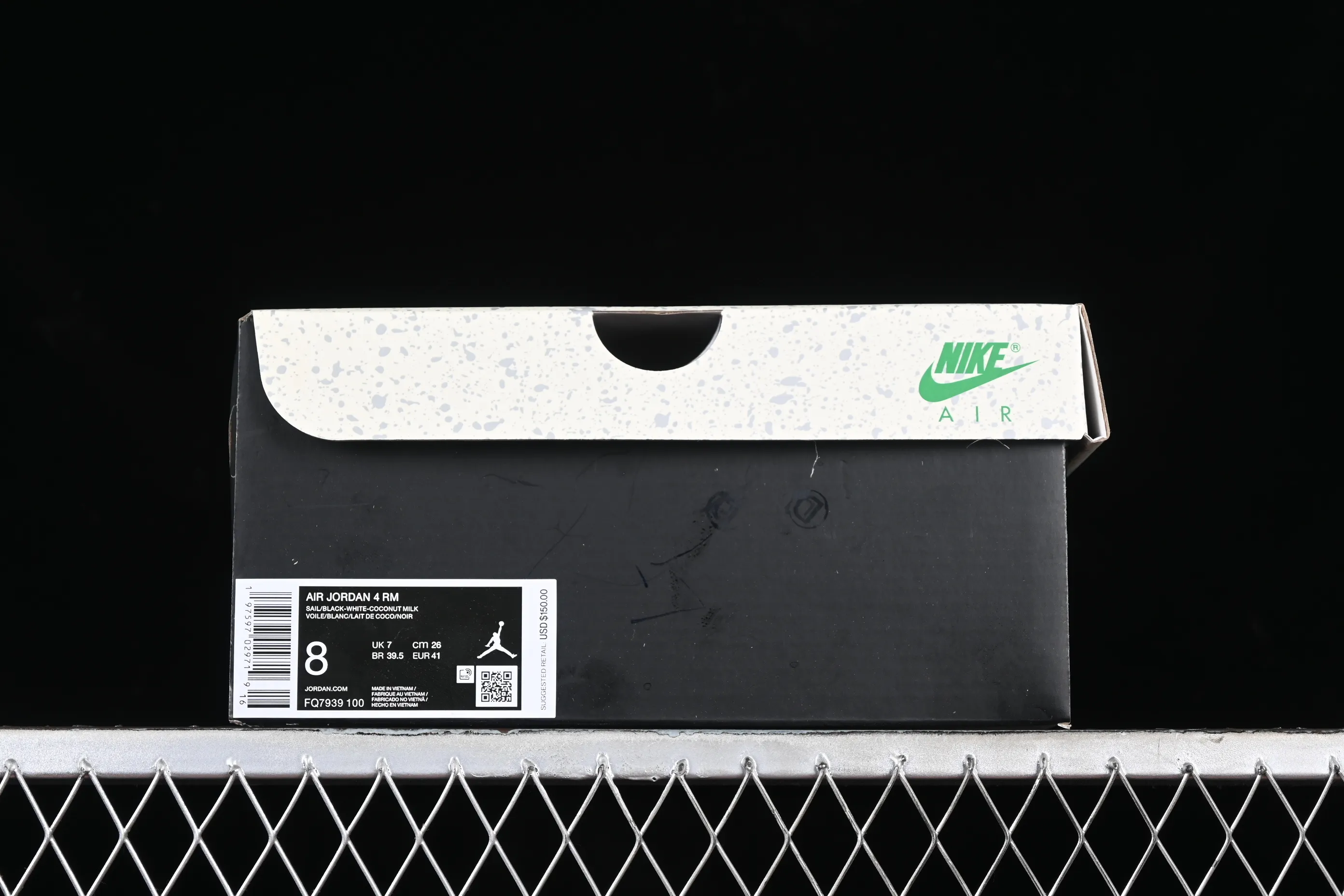All categories Air Jordan Jordan series basketball shoes Air Jordan 4 Air Jordan 4 "Remastered" AJ4 Joe 4 remake black and white FQ7939-100